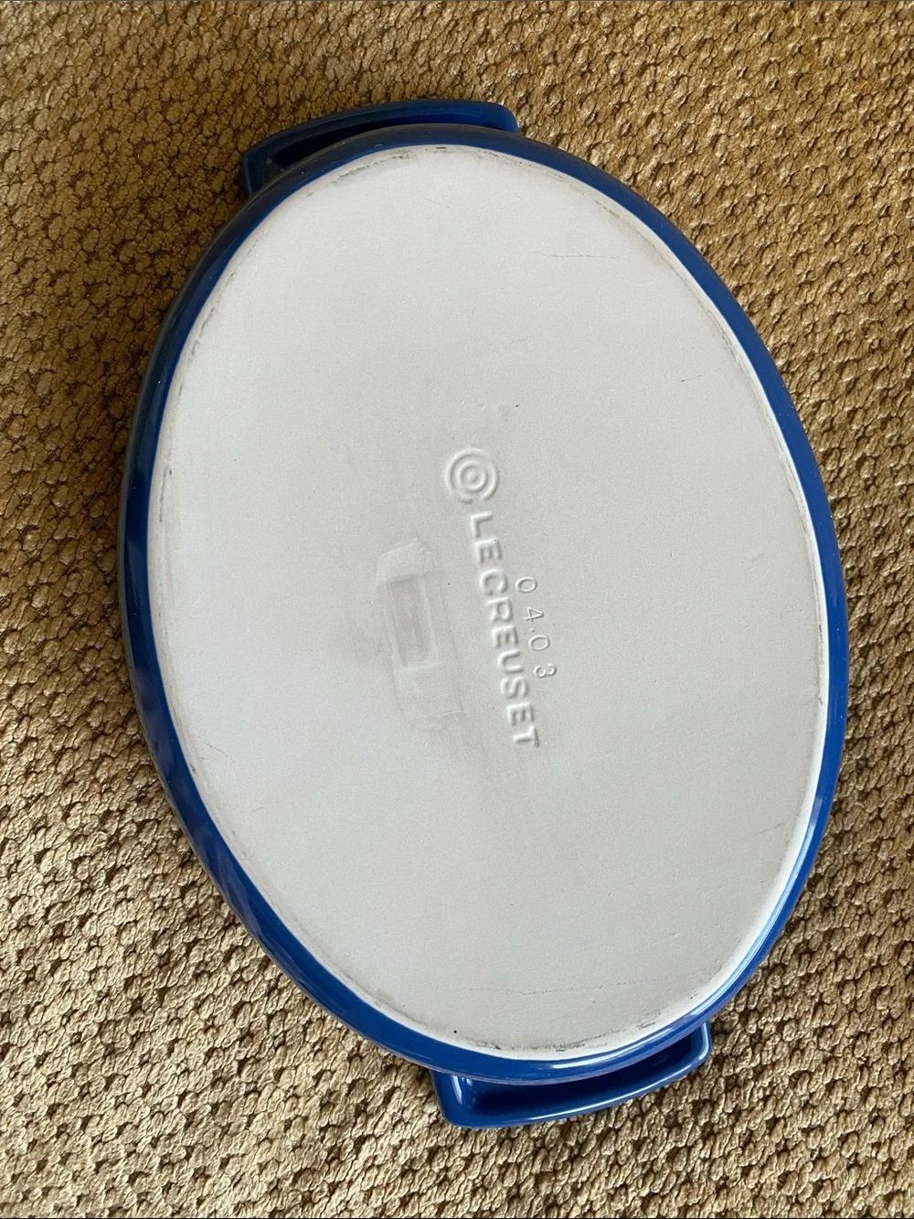 ☀️ Le Creuset Blue Ceramic Oval Baking Dish
